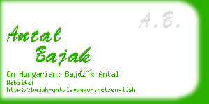 antal bajak business card